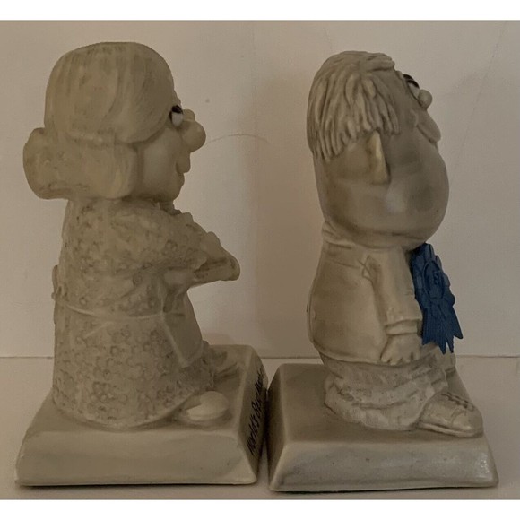 Vtg Russ Wallace Berries Set World's Best Father and Best Mother Figurines 1970 - Picture 9 of 10